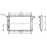 DWA2015 AVA QUALITY COOLING Радіатор охолодження двигуна
