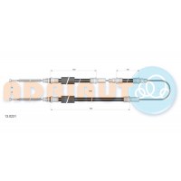 13.0231 ADRIAUTO Тросик, cтояночный тормоз