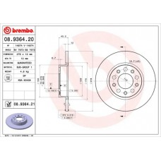 08.9364.21 BREMBO Гальмівний диск