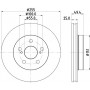 8DD 355 131-911 HELLA PAGID Гальмівний диск