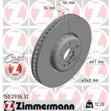 150.2936.32 ZIMMERMANN Гальмівний диск
