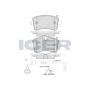 181986 ICER Комплект гальмівних колодок дисковий гальм