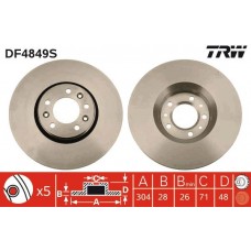DF4849S TRW Гальмівний диск