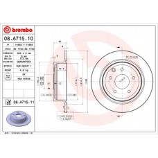 08.A715.10 BREMBO Гальмівний диск