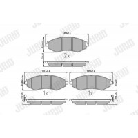 572407J JURID Комплект гальмівних колодок дисковий гальм
