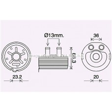 DN3443 AVA QUALITY COOLING масляний радіатор двигунне олива