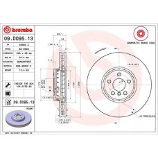 09.D095.13 BREMBO Гальмівний диск
