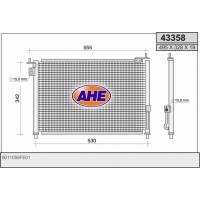 43358 AHE Конденсатор кондиціонера