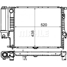 CR 244 001S MAHLE Радіатор охолодження двигуна