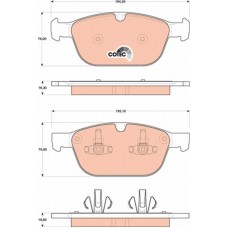 GDB1821 TRW Комплект гальмівних колодок дисковий гальм