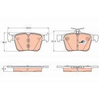 GDB1957 TRW Комплект гальмівних колодок дисковий гальм