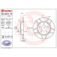 08.9975.76 BREMBO Гальмівний диск