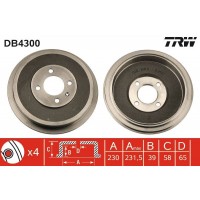 DB4300 TRW Гальмівний барабан