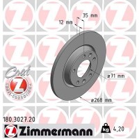 180.3027.20 ZIMMERMANN Гальмівний диск
