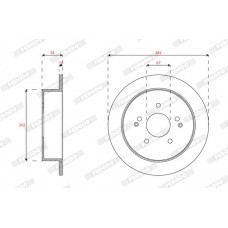 DDF1992C FERODO Гальмівний диск