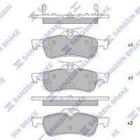 SP4133 Hi-Q Комплект гальмівних колодок дисковий гальм
