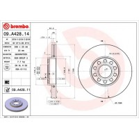 09.A428.11 BREMBO Гальмівний диск