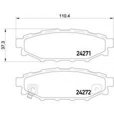 P 78 020 BREMBO Комплект гальмівних колодок дисковий гальм