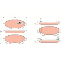 GDB3336 TRW Комплект гальмівних колодок дисковий гальм