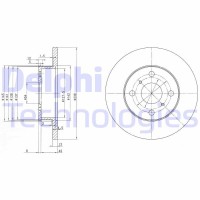 BG2597 DELPHI Гальмівний диск