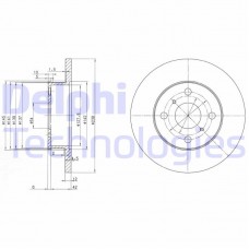 BG2597 DELPHI Гальмівний диск