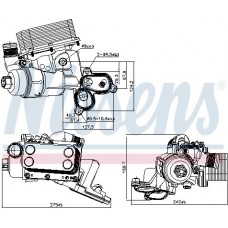 90924 NISSENS масляний радіатор двигунне олива