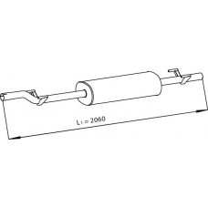 56320 DINEX Середній глушник вихлопних газів