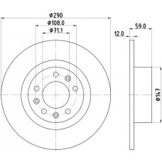 8DD 355 132-841 HELLA Гальмівний диск