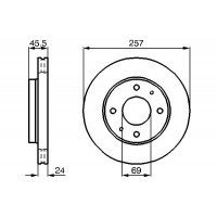 0 986 478 774 BOSCH Гальмівний диск