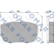 FO 543081 FOMAR Friction Комплект гальмівних колодок дисковий гальм FO 543081 FOMAR Friction Комплект гальмівних колодок дисковий гальм