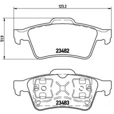 P 59 044 BREMBO Комплект гальмівних колодок дисковий гальм