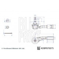 ADBP870075 BLUE PRINT Наконечник поперечної кермової тяги