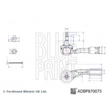 ADBP870075 BLUE PRINT Наконечник поперечної кермової тяги