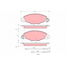 GDB1336 TRW Комплект гальмівних колодок дисковий гальм