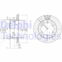 BG3399 DELPHI Гальмівний диск