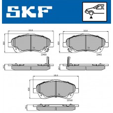 VKBP 80241 A SKF Комплект гальмівних колодок дисковий гальм