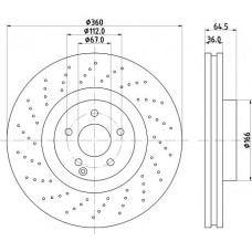 8DD 355 127-961 HELLA PAGID Гальмівний диск