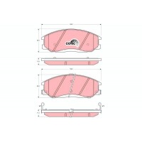 GDB3244 TRW Комплект гальмівних колодок дисковий гальм