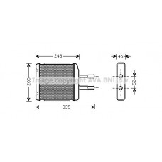 DW6059 AVA QUALITY COOLING Теплообмінник обігрів салону