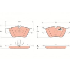 GDB1205 TRW Комплект гальмівних колодок дисковий гальм