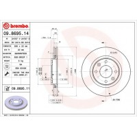 09.8695.11 BREMBO Гальмівний диск