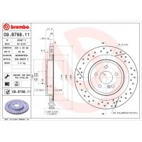 09.B788.11 BREMBO Гальмівний диск