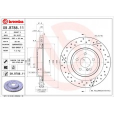 09.B788.11 BREMBO Гальмівний диск