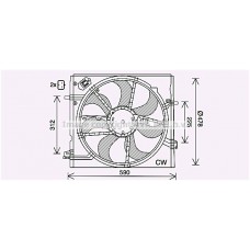 DN7536 AVA QUALITY COOLING Вентилятор охолодження двигуна
