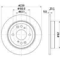 8DD 355 132-061 HELLA Гальмівний диск