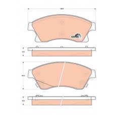 GDB1843 TRW Комплект гальмівних колодок дисковий гальм