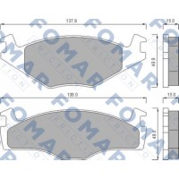 FO 436481 FOMAR Friction Комплект гальмівних колодок дисковий гальм