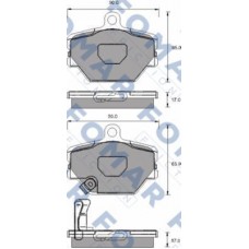 FO 928781 FOMAR Friction Комплект гальмівних колодок дисковий гальм FO 928781 FOMAR Friction Комплект гальмівних колодок дисковий гальм