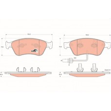GDB1553 TRW Комплект гальмівних колодок дисковий гальм