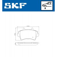 VKBP 80084 SKF Комплект гальмівних колодок дисковий гальм